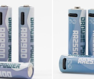 Sustainable Bundle of Danube Power Rechargeable AAA + AA General Purpose Battery Kit, no wall charger needed